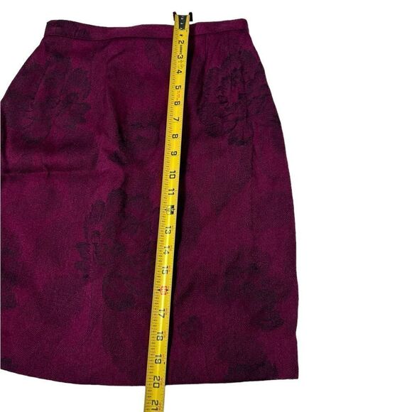 Vintage GIANNI Petite Wool Blend Floral Purple Blazer Mini Skirt Suit Set Flower - Picture 14 of 16